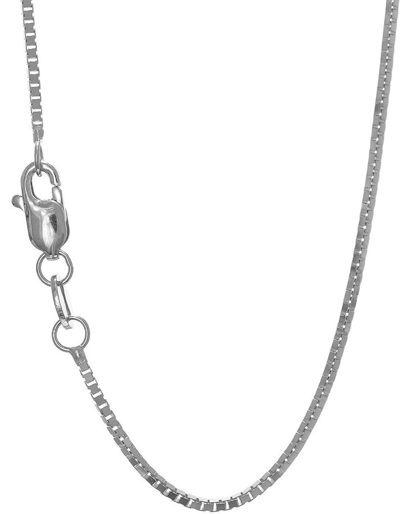 10k Solid Gold Yellow White & Rose 0.45mm Box Chain Necklace, Lobster Claw 18'' White Gold $45.81 Necklaces