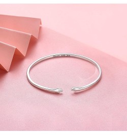 Hug Bracelets for Women Sterling Silver Come to My Arm Couple Hugging Cuff Bangles Wedding Band Bracelets Engraved Mantra Bra...