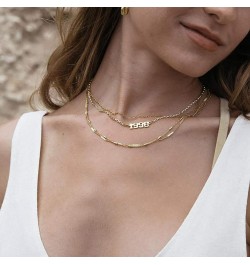 Birth Year Number Necklace for Women 18K Gold Plated Stainless Steel Birthday Pendant Necklace Memorable Anniversary Jewelry ...