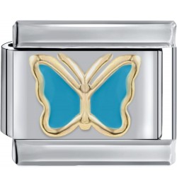 Italian Charm(Butterfly Series) Gilded Blue Butterfly $7.52 Bracelets