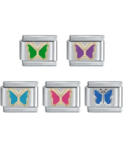 Italian Charm(Butterfly Series) Gilded Blue Butterfly $7.52 Bracelets