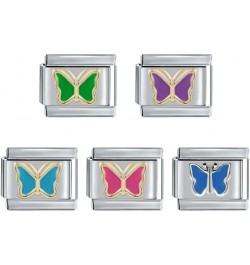 Italian Charm(Butterfly Series) Gilded Blue Butterfly $7.52 Bracelets