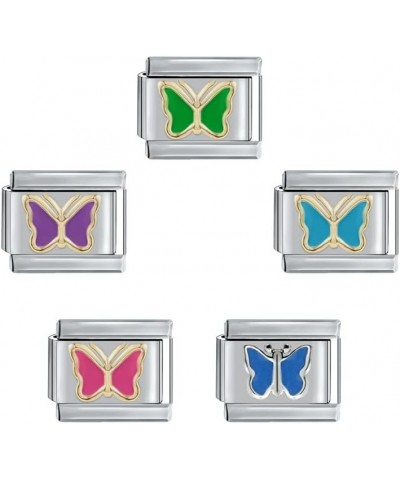 Italian Charm(Butterfly Series) Gilded Blue Butterfly $7.52 Bracelets