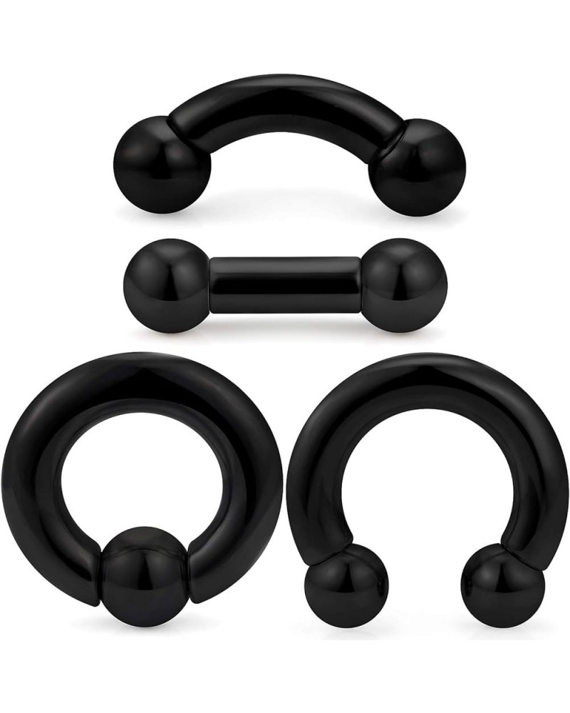 6G 8G Septum Rings Large Ear Gauges Tunnels Plugs Earrings Stretching Kit 316L Surgical Steel Big Septum Nose Tongue Lip ring...