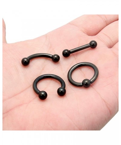 6G 8G Septum Rings Large Ear Gauges Tunnels Plugs Earrings Stretching Kit 316L Surgical Steel Big Septum Nose Tongue Lip ring...