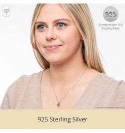 925 Sterling Silver 6mm Cushion Cut Birthstone Solitaire Pendant Necklace for Women with 18 inch Box Chain Aquamarine $20.14 ...