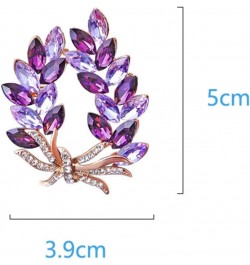 Purple Crystal Bauhinia Brooch Rhinestones Flower Brooches For Women Plant Lapel Pin Suit Dress Scarf Accessories Wedding Gif...