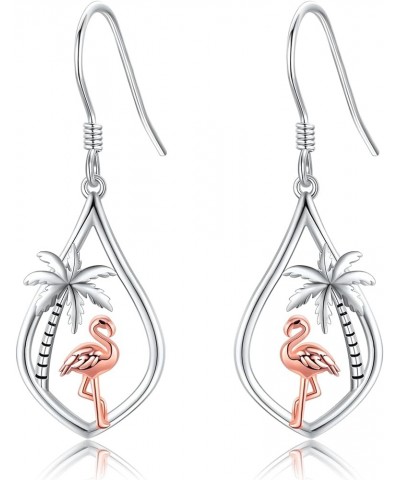 925 Sterling Silver Earrings for Women Dangle Drop Earrings Jewelry Gifts for Girls Wife Girlfriend flamingo $7.79 Earrings