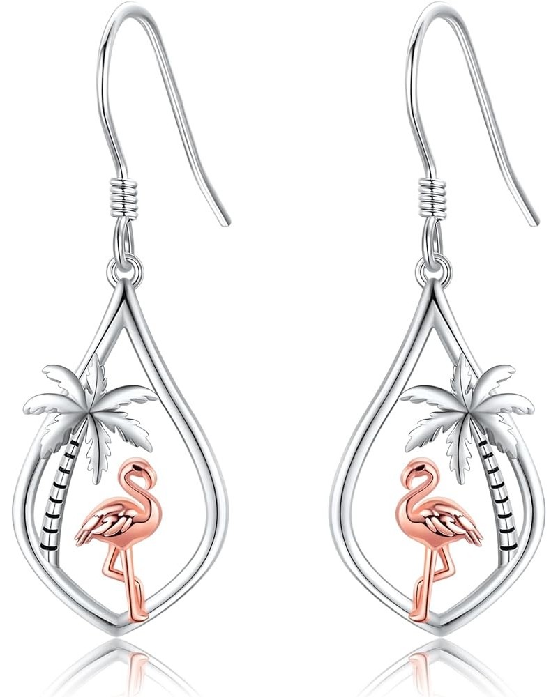 925 Sterling Silver Earrings for Women Dangle Drop Earrings Jewelry Gifts for Girls Wife Girlfriend flamingo $7.79 Earrings