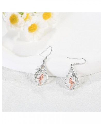 925 Sterling Silver Earrings for Women Dangle Drop Earrings Jewelry Gifts for Girls Wife Girlfriend flamingo $7.79 Earrings