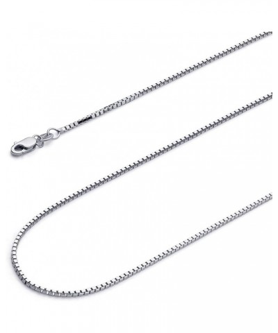 14K Solid Gold Box Chains (Select Options) 24 Inches White Gold $133.40 Necklaces