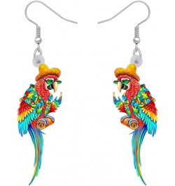 Cute Acrylic Macaw Parrot Earrings Dangle Charms Jimmy Buffett Accessories for Women Girls Summer Animals Jewelry Gifts Hawai...