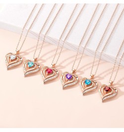 Heart Necklaces for Women, 925 Sterling Silver Birthstone Necklace for Women, Elegant & Durable Dainty Necklace Jewelry for W...