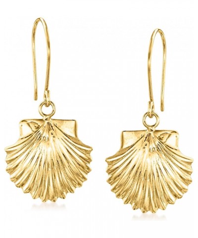 18kt Gold Over Sterling Scallop Shell Drop Earrings $33.28 Earrings