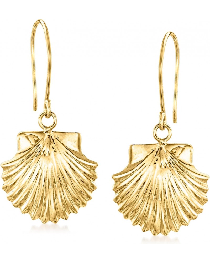 18kt Gold Over Sterling Scallop Shell Drop Earrings $33.28 Earrings