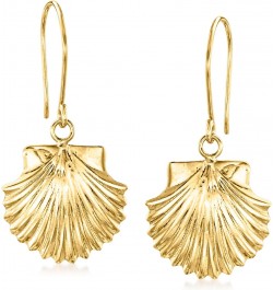 18kt Gold Over Sterling Scallop Shell Drop Earrings $33.28 Earrings