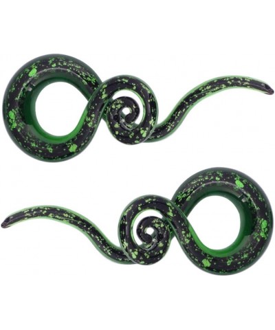 Ear Stretching Glass Spiral Tapers Gauges 4g-9/16 inch Blue, Glow in The Dark, Purple, Green, Red green glitter, 0g(8mm) $8.2...