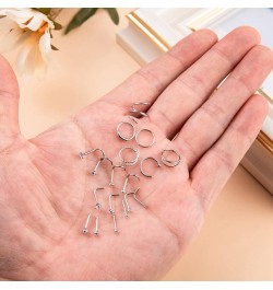 24Pcs 20G Surgical Steel Nose Rings Hoop Nose Studs Tragus Cartilage Earrings Piercing Jewelry 1.5mm 2mm 2.5mm 3mm CZ Silver ...