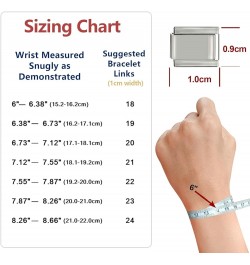 10mm*9mm Italian Charm Bracelet Link, Modular Stainless Steel Link, Neutral Style Bracelet Links For Woman Man to Create Pers...