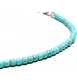 Cross Pendant Necklace Round Turquoise Clavicle Necklace Handmade Beads Choker for Women Girls $6.80 Necklaces