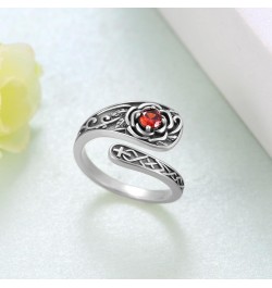 Rose Spoon Rings for Women 925 Sterling Silver Adjustable Thumb Rings Vintage Rose Thumb Jewelry Gifts for Women Men $19.74 R...