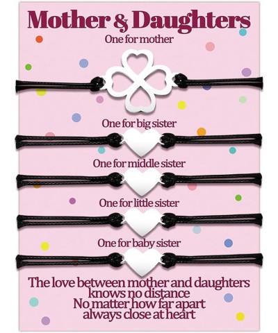 Mom Daughter Bracelets Gifts Mother 2 3 4 Daughters Matching Bracelet Gift for Mommy and Me Bracelets Set for 2 3 4 5 Women L...