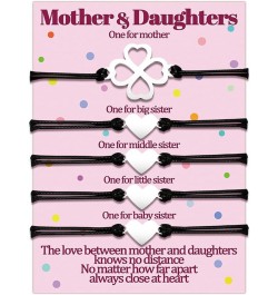 Mom Daughter Bracelets Gifts Mother 2 3 4 Daughters Matching Bracelet Gift for Mommy and Me Bracelets Set for 2 3 4 5 Women L...