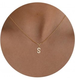 Initial Necklaces for Women, 14K Gold Plated Cubic Zirconia Initial Necklace Personalized Necklaces for Women Dainty CZ Lette...