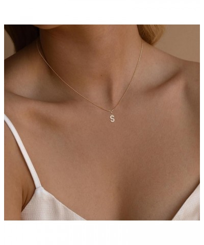 Initial Necklaces for Women, 14K Gold Plated Cubic Zirconia Initial Necklace Personalized Necklaces for Women Dainty CZ Lette...