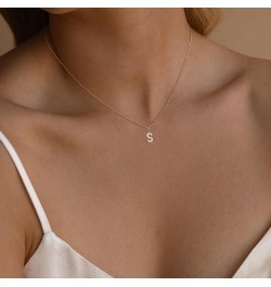 Initial Necklaces for Women, 14K Gold Plated Cubic Zirconia Initial Necklace Personalized Necklaces for Women Dainty CZ Lette...