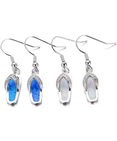 Earrings Summer Beach Women Rhinestone Flip Flops Pendant Hook Earrings Jewelry Gift (White) $5.69 Earrings