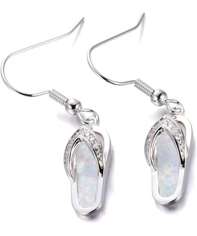 Earrings Summer Beach Women Rhinestone Flip Flops Pendant Hook Earrings Jewelry Gift (White) $5.69 Earrings