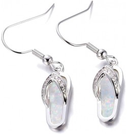 Earrings Summer Beach Women Rhinestone Flip Flops Pendant Hook Earrings Jewelry Gift (White) $5.69 Earrings