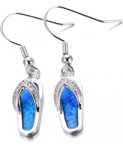 Earrings Summer Beach Women Rhinestone Flip Flops Pendant Hook Earrings Jewelry Gift (White) $5.69 Earrings