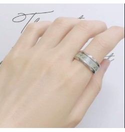 Stainless Steel Music Clef Note Rings Luminous Statement Hypoallergenic Fashion Middle Finger Simple Band for Women Men Trebl...