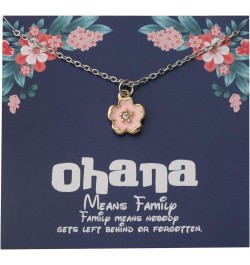 Ohana Necklace Hibiscus Flower Charm Necklace Gift Hawaiian Jewelry Gift Gift for Family Best Friends Gift Woman Gift pink $9...