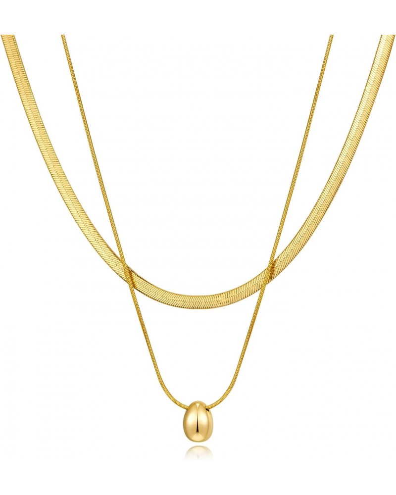 Gold Layered Necklaces for Women Dainty Layering Chokers Necklaces Set Snake Necklace Jewelry Gifts for Women $7.64 Necklaces