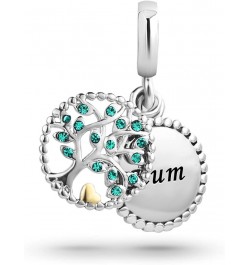 Women Family Tree of Life Dangle Charm for Bracelets Gift Birthay Daughter Grandma Mom Sister Wife Green Crystal Mum $8.39 Br...