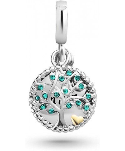 Women Family Tree of Life Dangle Charm for Bracelets Gift Birthay Daughter Grandma Mom Sister Wife Green Crystal Mum $8.39 Br...