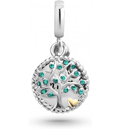 Women Family Tree of Life Dangle Charm for Bracelets Gift Birthay Daughter Grandma Mom Sister Wife Green Crystal Mum $8.39 Br...