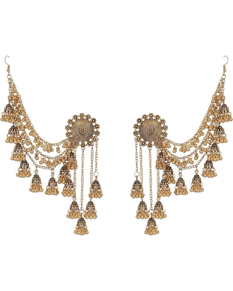 Indian Jewelry Wedding Bollywood Oxidized Silver Bahubali Jhumka Jhumki Jewelry Earrings For Women and Girls Gold $12.42 Earr...