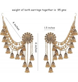 Indian Jewelry Wedding Bollywood Oxidized Silver Bahubali Jhumka Jhumki Jewelry Earrings For Women and Girls Gold $12.42 Earr...