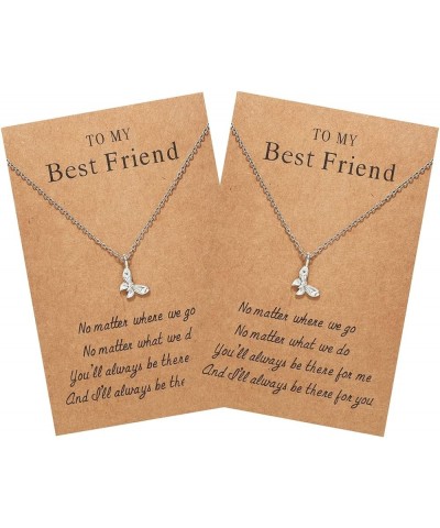 Best Friend Necklaces for 2 Good Luck Elephant Necklace Horseshoe Necklace for Women Girls BFF Butterfly $6.62 Necklaces