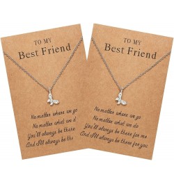 Best Friend Necklaces for 2 Good Luck Elephant Necklace Horseshoe Necklace for Women Girls BFF Butterfly $6.62 Necklaces