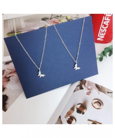 Best Friend Necklaces for 2 Good Luck Elephant Necklace Horseshoe Necklace for Women Girls BFF Butterfly $6.62 Necklaces