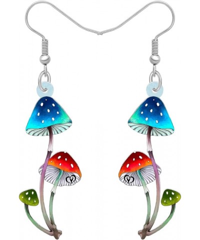 Cute Acrylic Mushroom Earrings Dangle Aesthetic Gifts for Women Teen Girls Mushroom G $6.50 Earrings