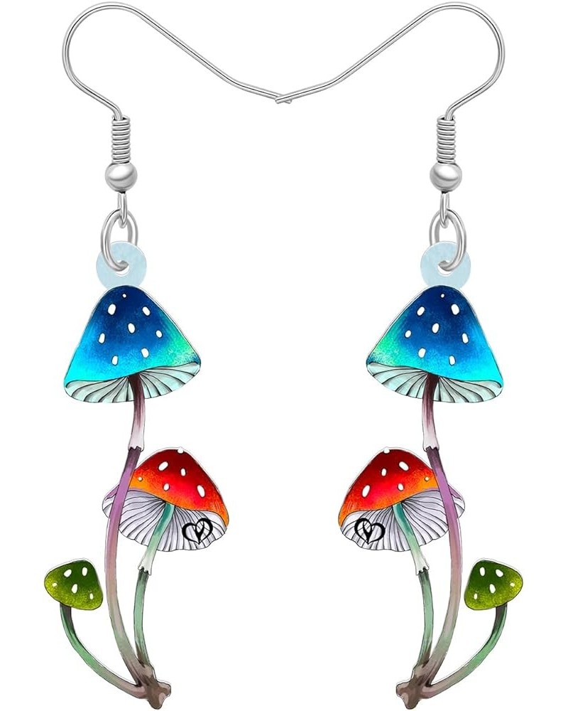 Cute Acrylic Mushroom Earrings Dangle Aesthetic Gifts for Women Teen Girls Mushroom G $6.50 Earrings