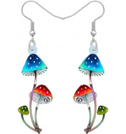 Cute Acrylic Mushroom Earrings Dangle Aesthetic Gifts for Women Teen Girls Mushroom G $6.50 Earrings