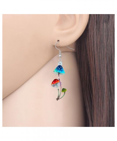 Cute Acrylic Mushroom Earrings Dangle Aesthetic Gifts for Women Teen Girls Mushroom G $6.50 Earrings