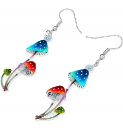 Cute Acrylic Mushroom Earrings Dangle Aesthetic Gifts for Women Teen Girls Mushroom G $6.50 Earrings